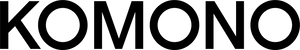 Komono logo in black text with a transparent background.