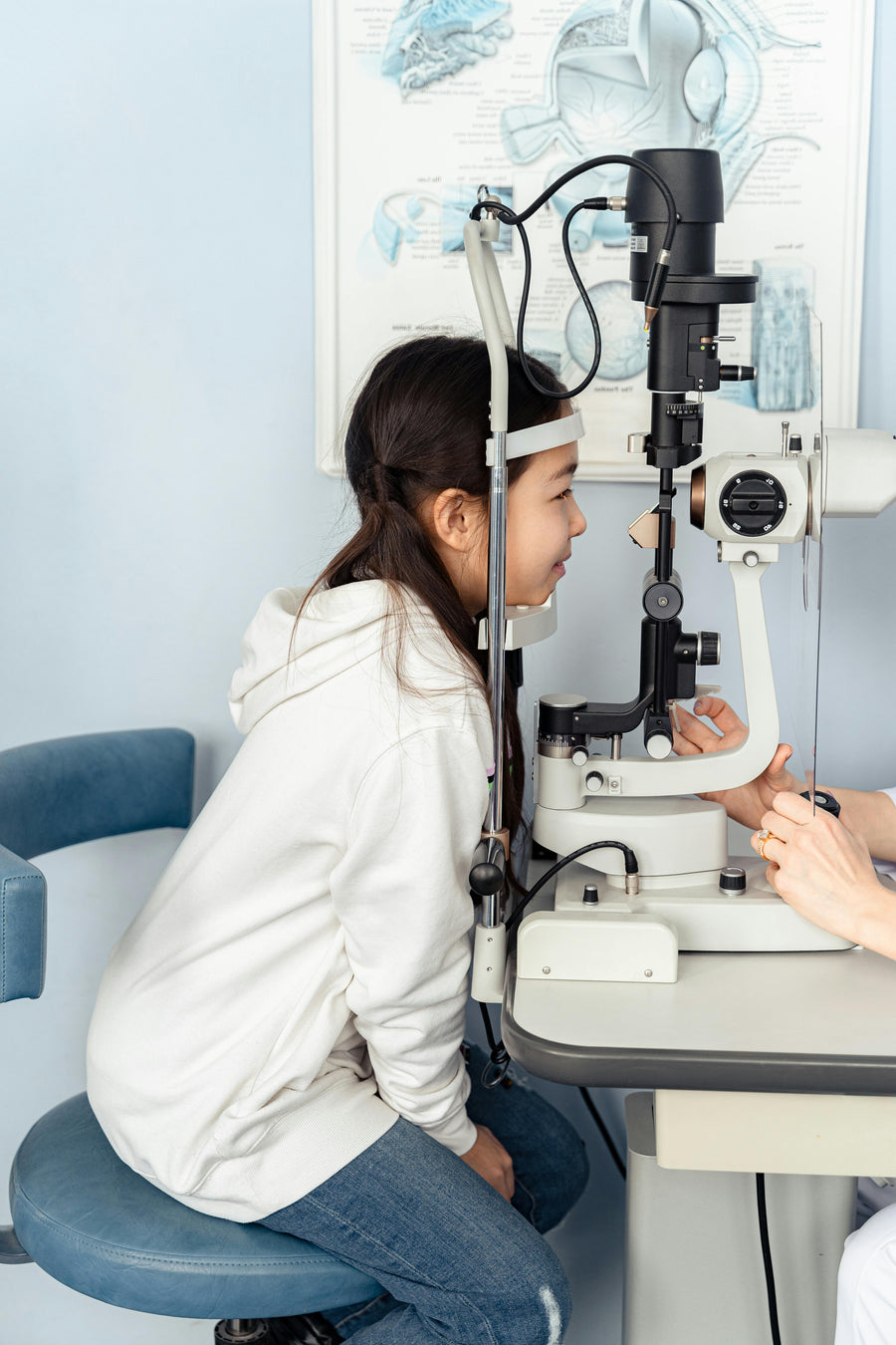 A pair of stylish blue Ray-Ban sunglasses displayed at an angle.